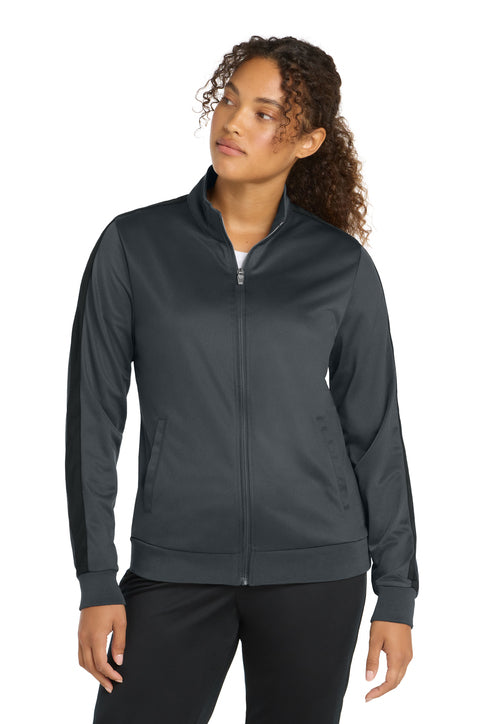Women's Tricot Sleeve Stripe Track Jacket LST94 - LST94