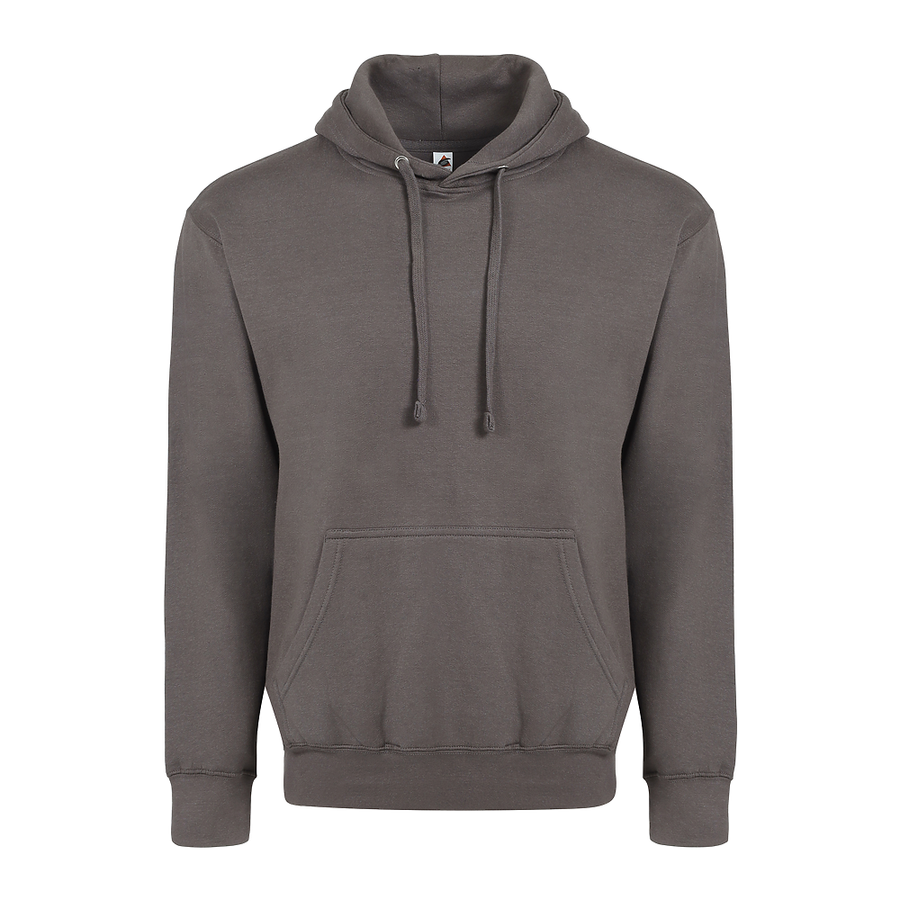 Adult Essential Hoodie 101 — Asphalt (front)