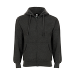 Adult Essential Zip-Up Hoodie 102 — Charcoal Heather (front)