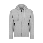 Adult Essential Zip-Up Hoodie 102 — Heather Grey (front)