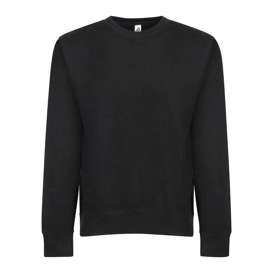 Adult Essential Crew Sweatshirt 103 — Black (front)