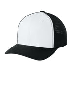 Flexfit® Trucker Mesh Cap - Black/ White/ Black