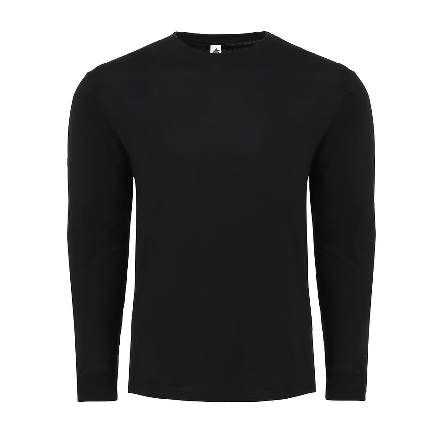 Adult Long Sleeve Tee 1401 — Black (front)
