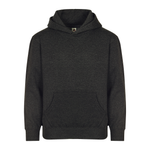 Youth Essential Hoodie 301 — Charcoal Heather (front)
