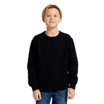 Youth Essential Crew Sweatshirt 303 — Black (front)