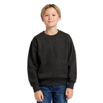 Youth Essential Crew Sweatshirt 303 — Charcoal Heather (front)
