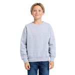 Youth Essential Crew Sweatshirt 303 — Heather Grey (front)