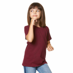 Youth Essential Tee 3502 — Burgundy (front)