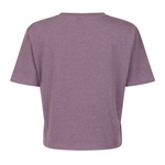 Relaxed Fit Cropped Tee 4003 — Deep Purple Heather (back)