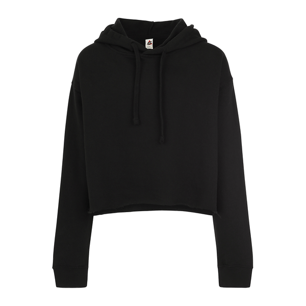 Women's Cropped Hoodie 4150 — Black (front)