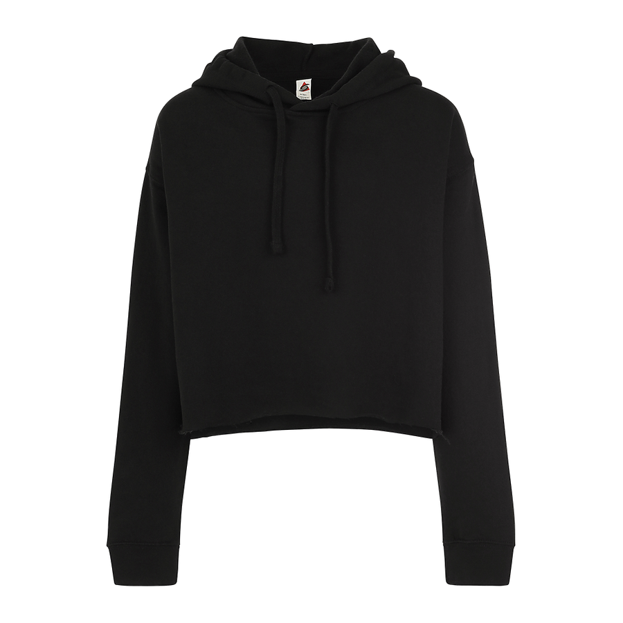 Women's Cropped Hoodie 4150 — Black (front)