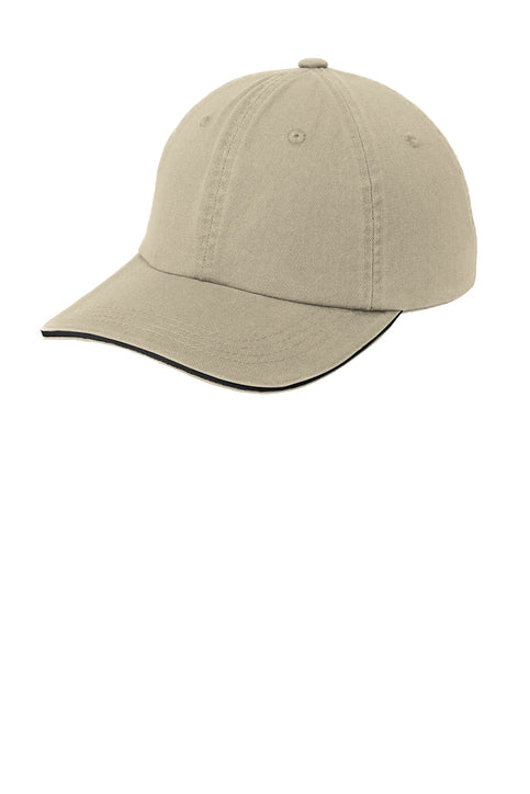 Sandwich Bill Cap with Striped Closure C830 - C830