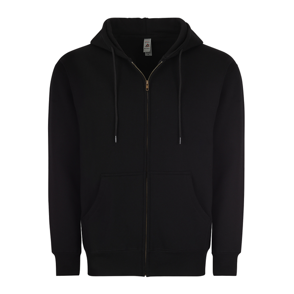 Adult Premium 9oz Zip Hoodie 7002 — Black (front)