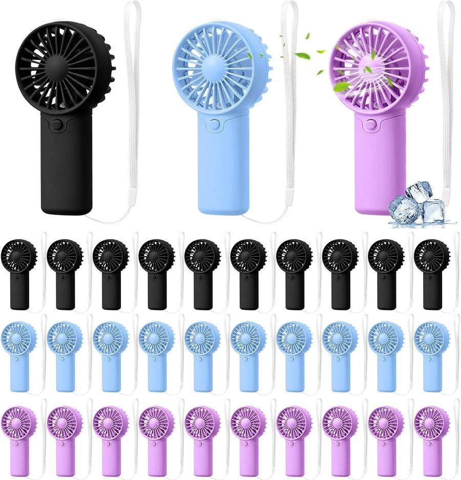 30 Pcs Mini Handheld Fan Bulk