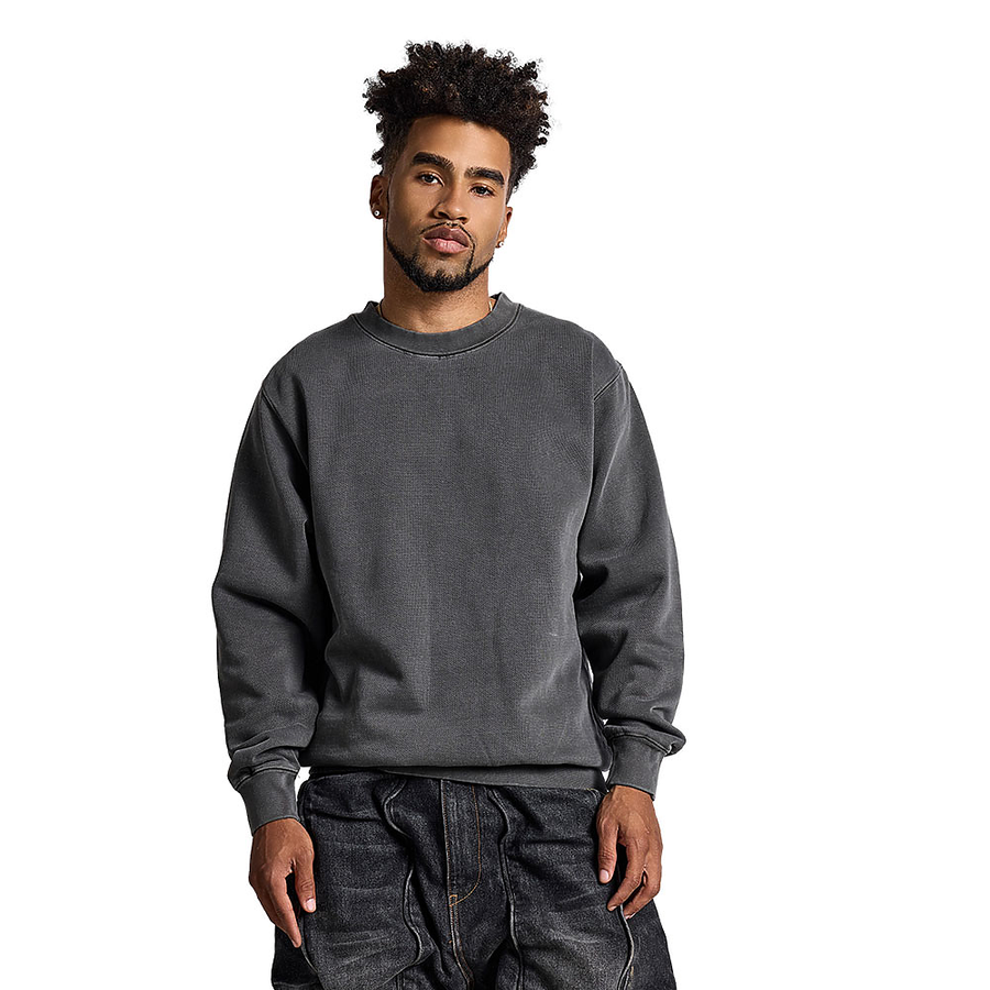 Adult Premium 12oz Crew Sweatshirt 8003 — Ash Black (front)