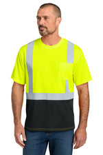 ANSI 107 Class 2 Short Sleeve Mesh Blocked Tee CS205 - CS205 - Safety Yellow/ Black