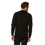 Men's Heavy Long Sleeve Tee M1250 — Black (back)