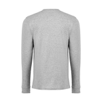 Men's Heavy Long Sleeve Tee M1250 — Heather Grey (back)