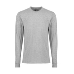 Men's Heavy Long Sleeve Tee M1250 — Heather Grey (front)